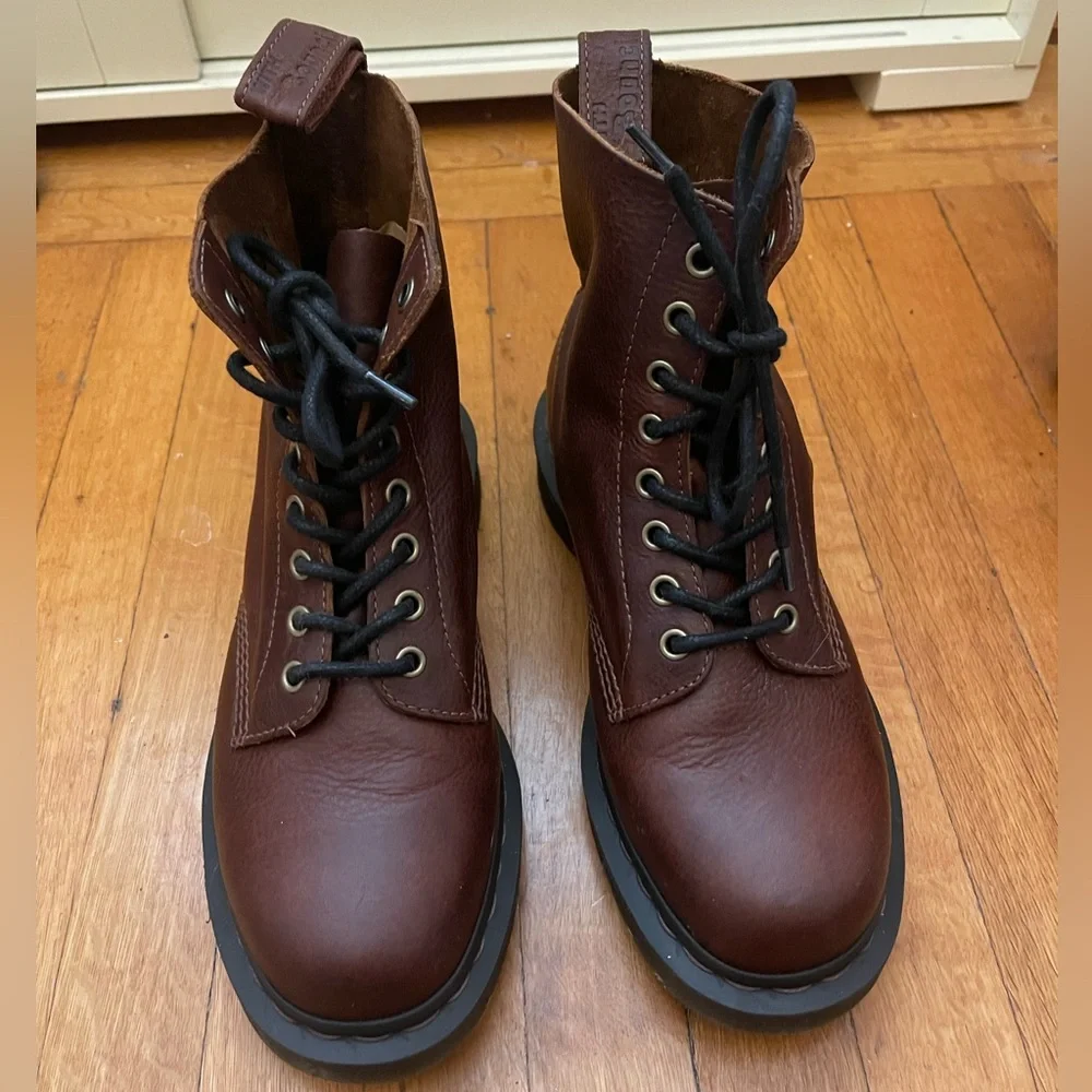 Dr. Martens Brown Leather Lace-Up Boots